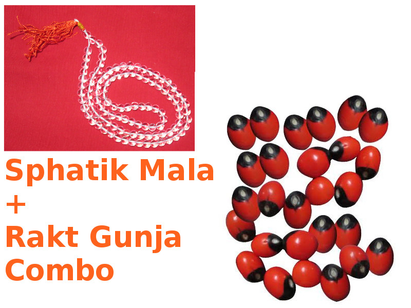 Sphatik Mala Rakt Gunja